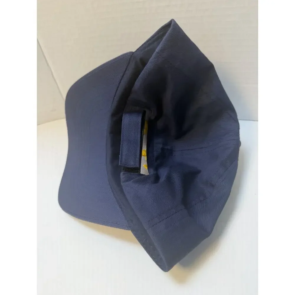 Mens Vintage Y2K Navy Blue Adjustable Strap CIA Novelty Baseball Cap